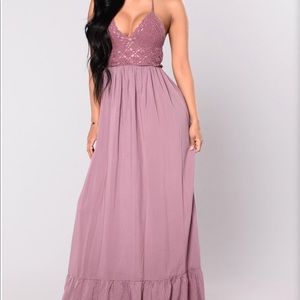 Fashion Nova. Lavender Maxi Dress.